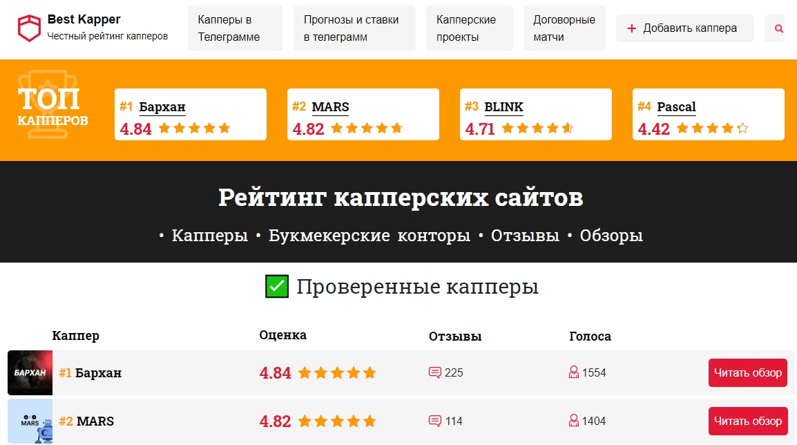  Главная страница сайта best-kapper.ru